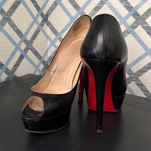 Louboutin Peep Toe Platform Pumps